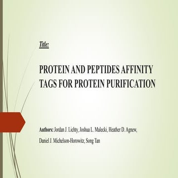 Protein and peptide affinity tags
