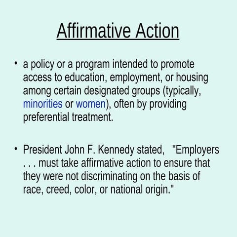 Affirmative Action | PPT