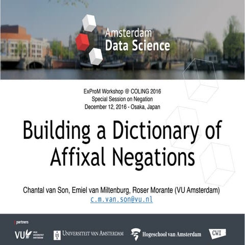 Building a Dictionary of Affixal Negations