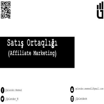 Affliate Marketing- Satış Ortaqlığı