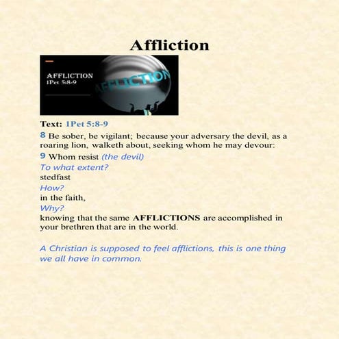 Affliction PDF