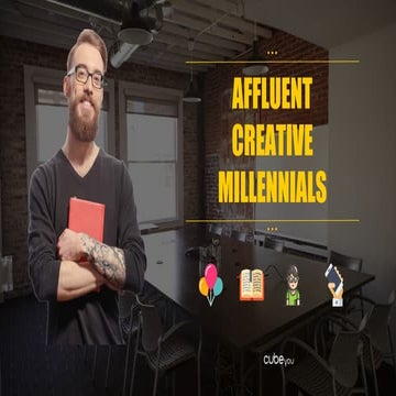 Affluent creative millennials infographic