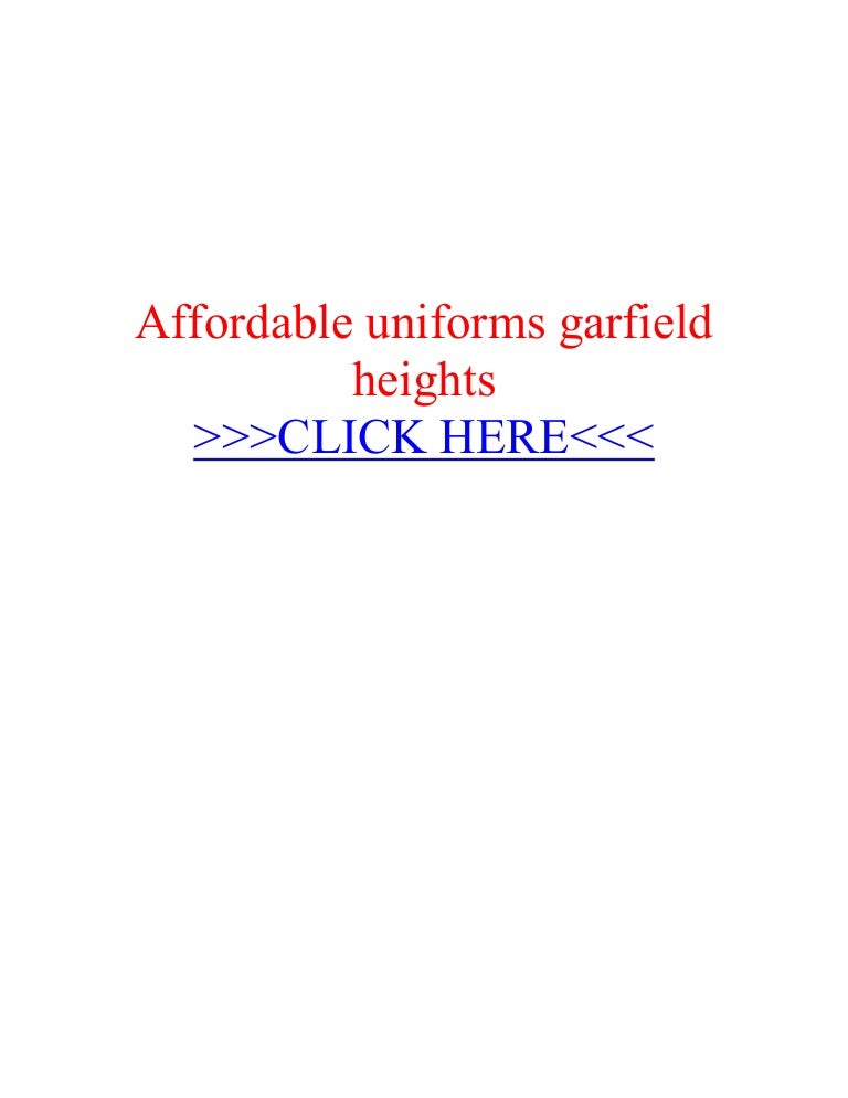 Affordable uniformsgarfieldheights