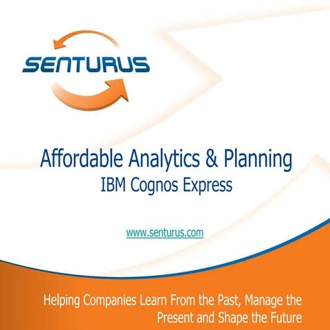 Affordable Analytics & Planning IBM Cognos Express