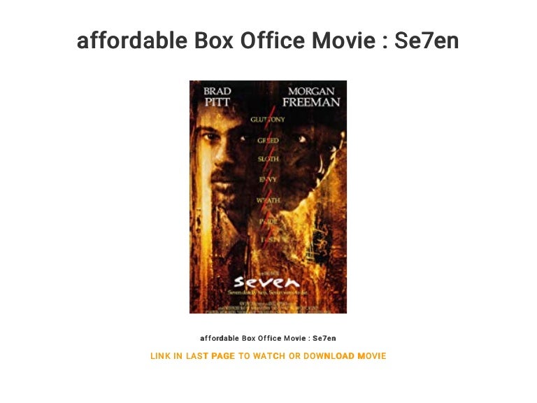 Affordable Box Office Movie Se7en
