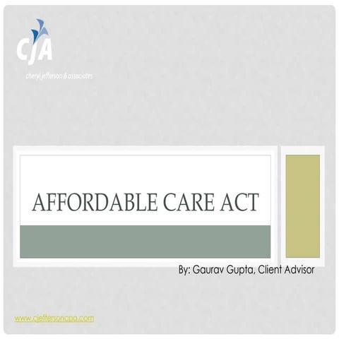 Affordable Care Act Summary
