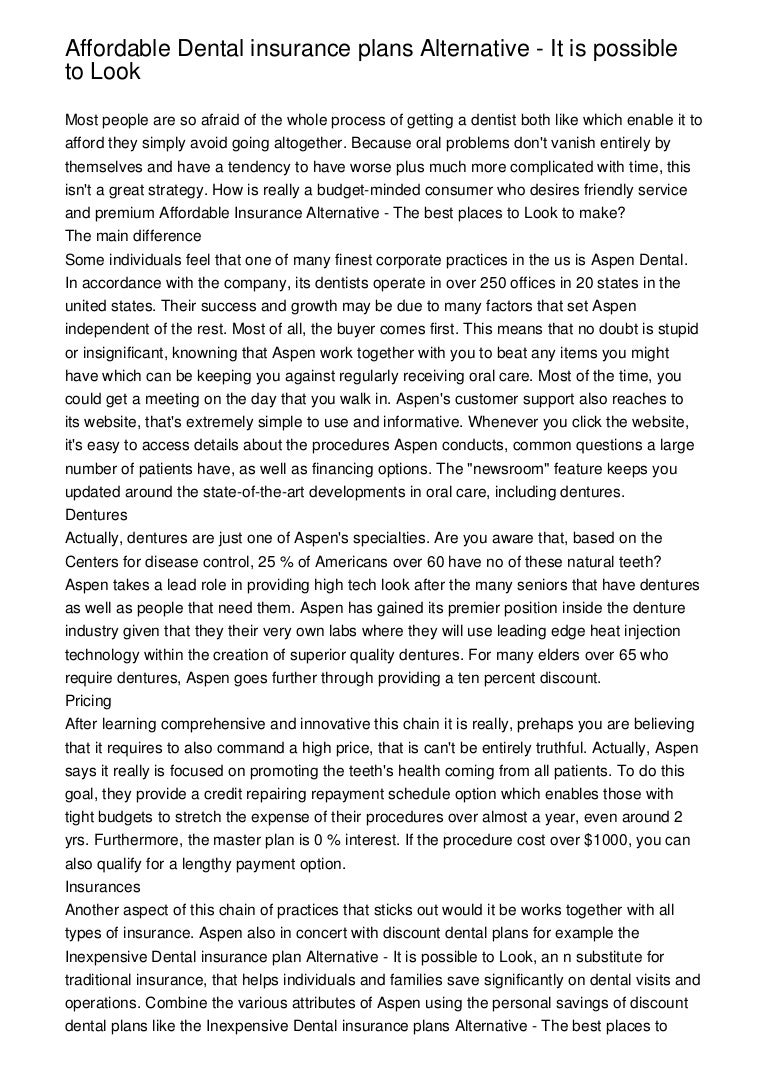 Dental Insurance Alternatives Discount Dental Plans