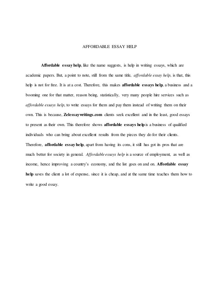 Affordable essay. Help on writing an essay about myself