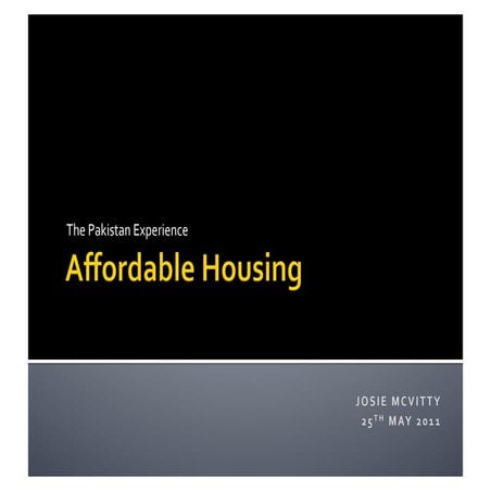Affordable housing pakistan