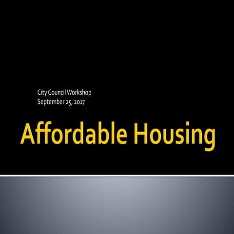 Affordable Housing Update | PPTX