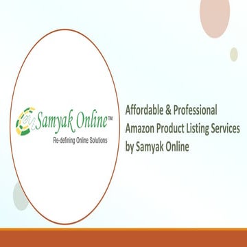 Affordable & Professional Amazon Product Listing Services by Samyak Online.pdf