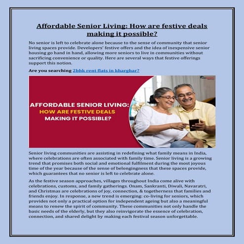 Affordable Senior Living- How are festive deals making it possible.pdf