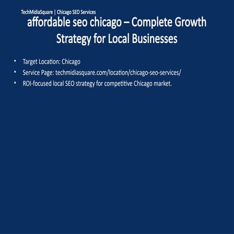 Affordable SEO Chicago: Comprehensive Local Growth Strategy for ...