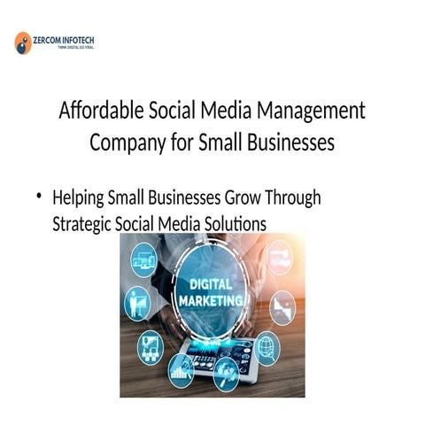 Affordable Social Media Management Company for Small Businesses | PPTX