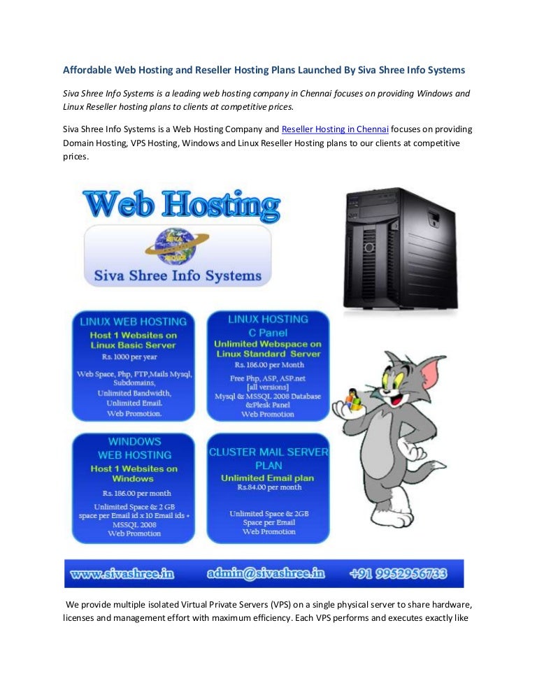Affordable Web Hosting And Reseller Hosting Plans Launched By Siva Sh Images, Photos, Reviews