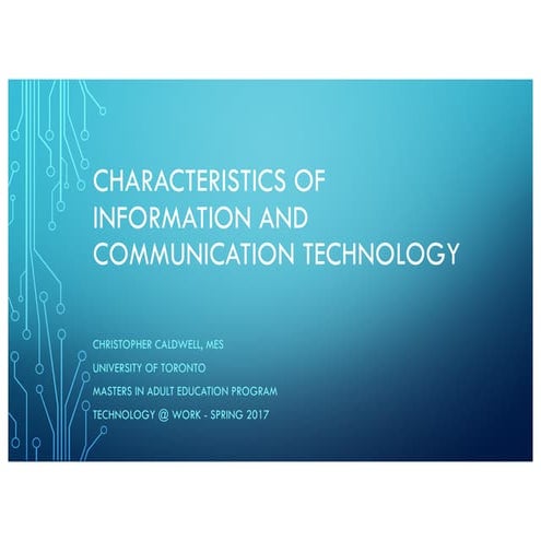 Affordance and Learning with Information Communication Technology
