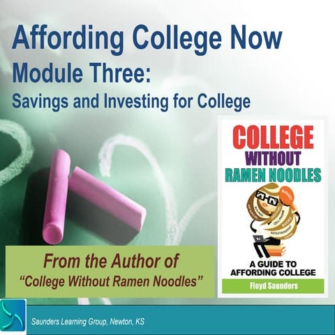 Affording college module 3 saving for college