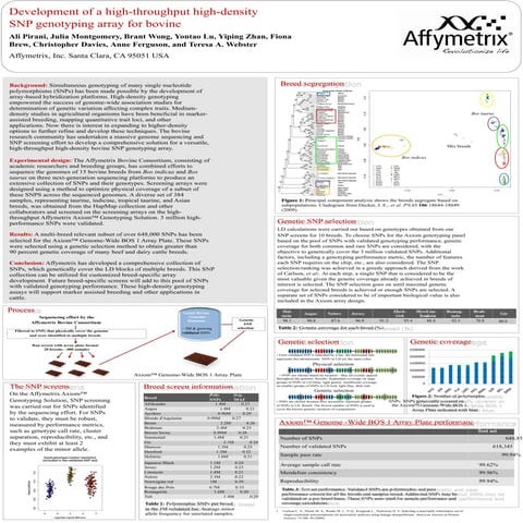 Development of a high-throughput high-density SNP genotyping array for bovine