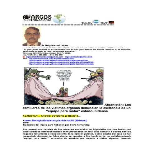 Afganistán los familiares de las víctimas afganas