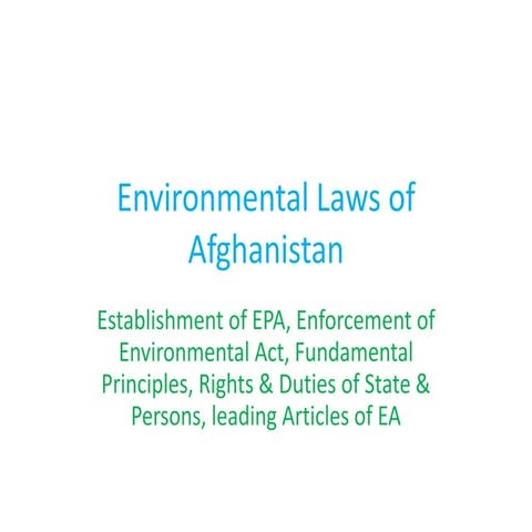 Afghanistan Environment Law