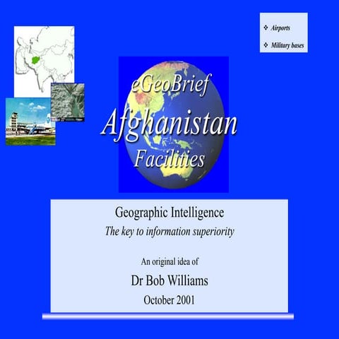 eGeoBriefAfghanistan facilities