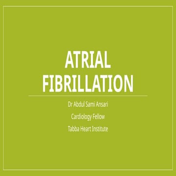 Atrial Fibrillations | PPTX
