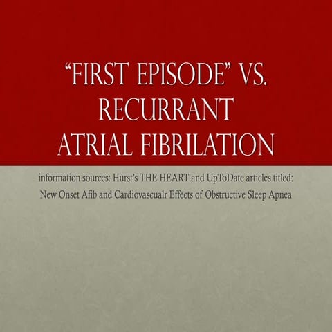 A fib lecture | PPTX