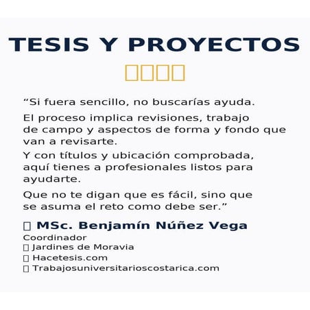 Necesidad de asesoría en tesis, proyectos y trabajos universitarios (Hace Tesis)