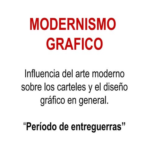 EL CARTEL DE ENTREGUERRAS