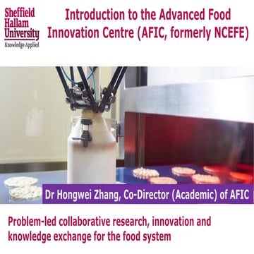 Innovations in Sustainable Food Systems at the Advanced Food Innovation ...