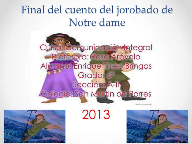 el final del jorobado de notre dame