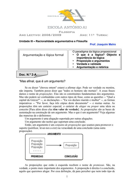 Afinal o que é um argumento