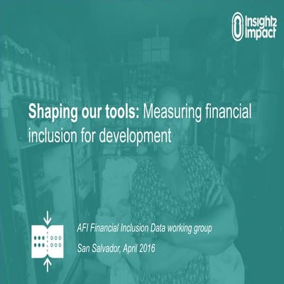 AFI Financial Inclusion Data working group | PPTX | Financial Industry ...