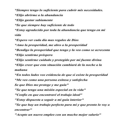 Afirmaciones Para El Exito