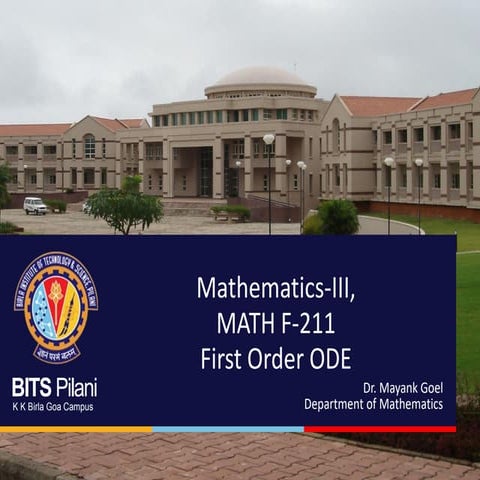 a) First Order Ordinary differential equations.pdf