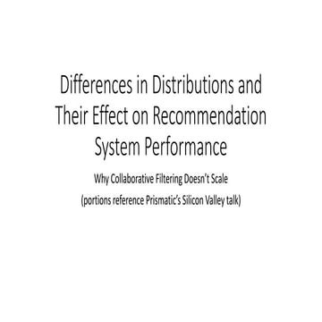 Distribution Problems in Recommender Systems