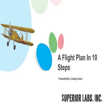A flight plan in 10 steps