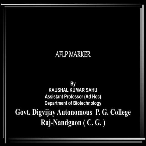 molecular marker AFLP, and application