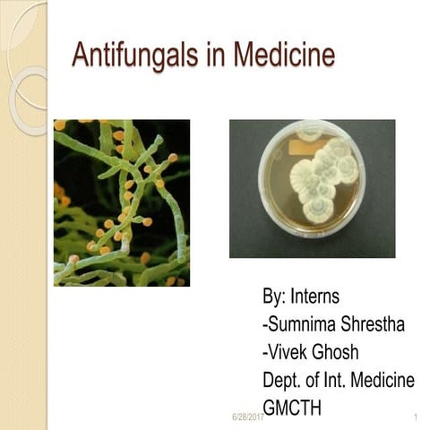 Antifungals in medicine