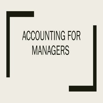 Accounting for managers education presentation
