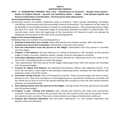 Accounting For Management Unit 2