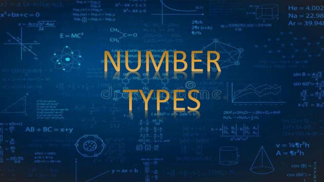 Maths Presentation Number Types Ppt Maths Presentation Number Types Ppt