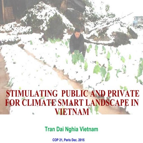 Stimulating public and private for climate smart landscape in Vietnam