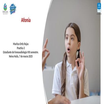 AFONÍA, ESPLICACION PARA TODAS LAS EDADES. | PPTX