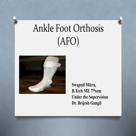 AFO PPT for disabled people born without legs