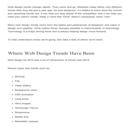 A Forecast of 2016 Web Design Trends