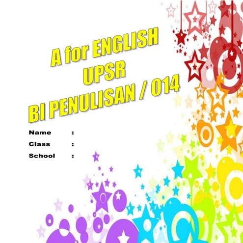 A for english upsr penulisan