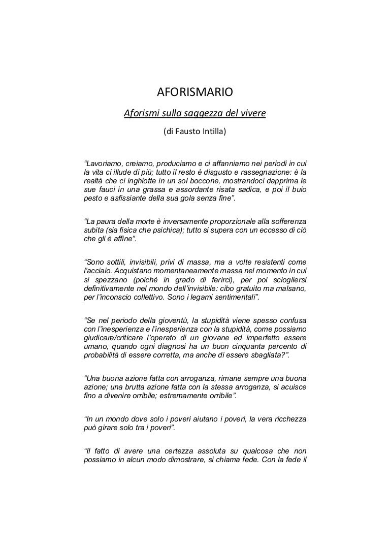 Aforismario Aforismi Sulla Saggezza Del Vivere