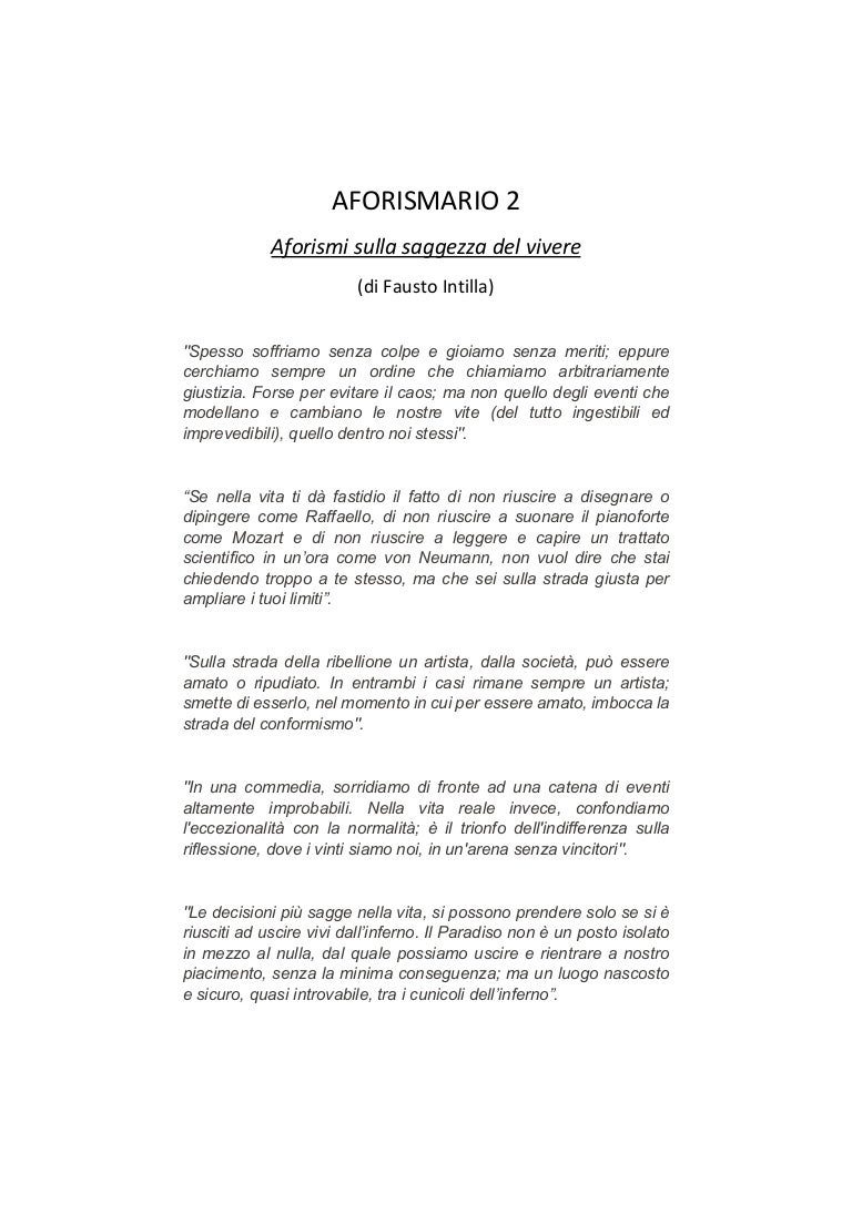 Aforismario 2 Aforismi Sulla Saggezza Del Vivere