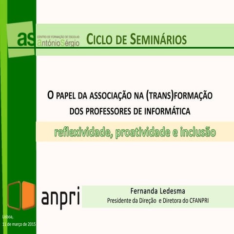 A formação professores de informática